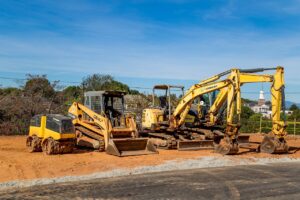 heavy equipment, dig, yellow